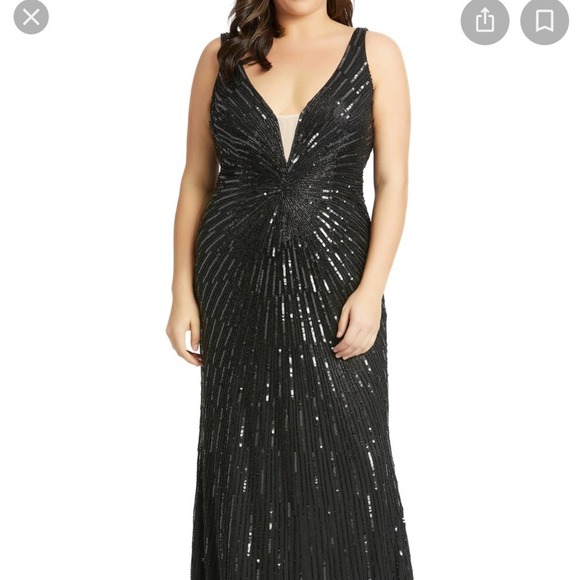 Mac Duggal Black Sequin Gown - Picture 13 of 15